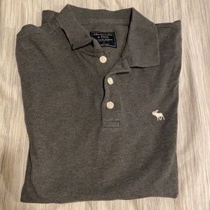 Men’s Abercrombie and Fitch large gray polo